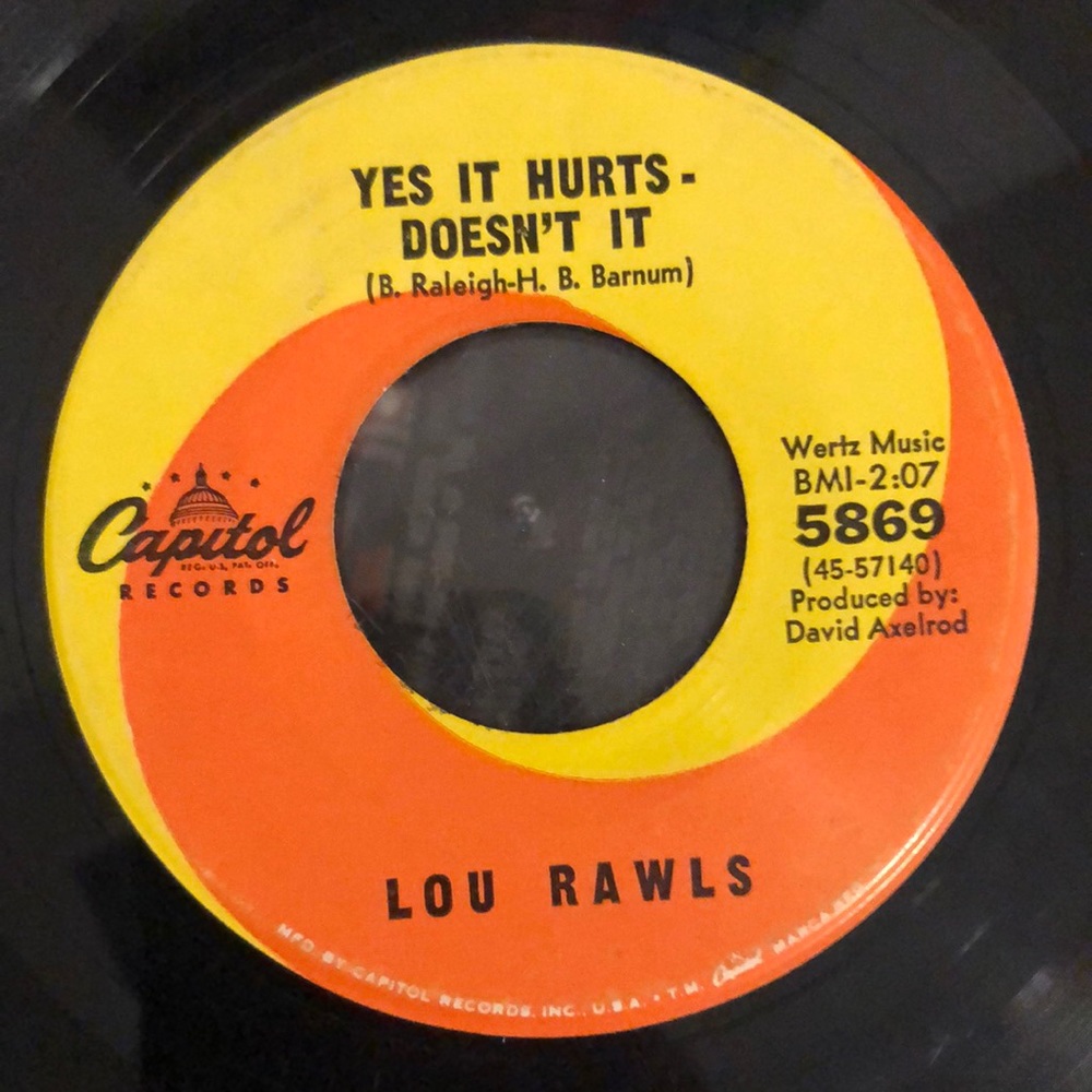 Lou Rawls Dead End Street Vinyl 45 Record '67